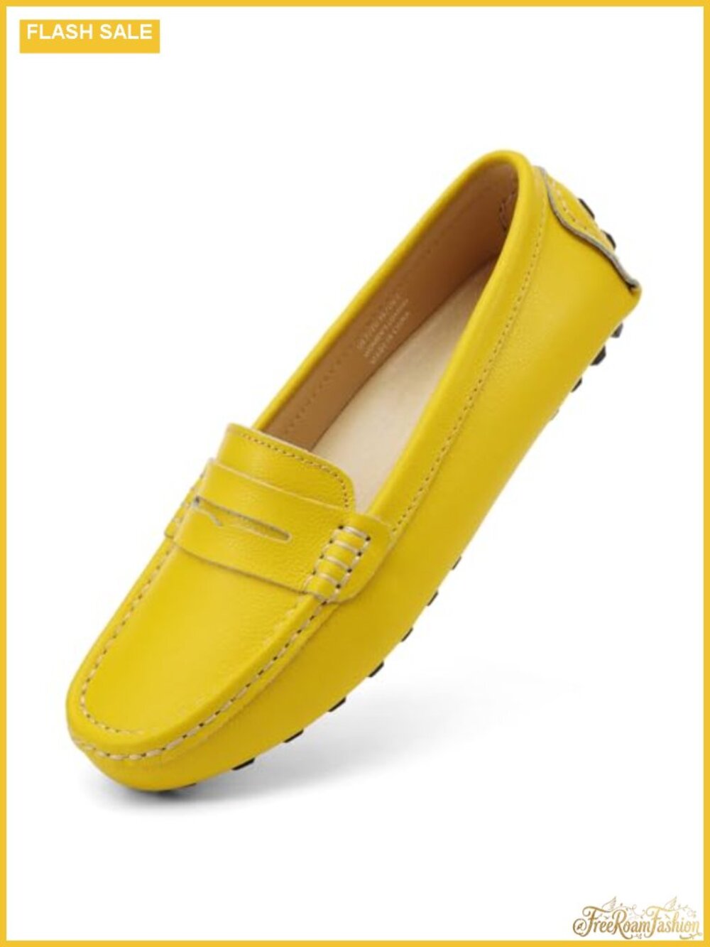 Artisure Women's Leather Penny Loafers Slip-On Comfort Flats Driving Mocs